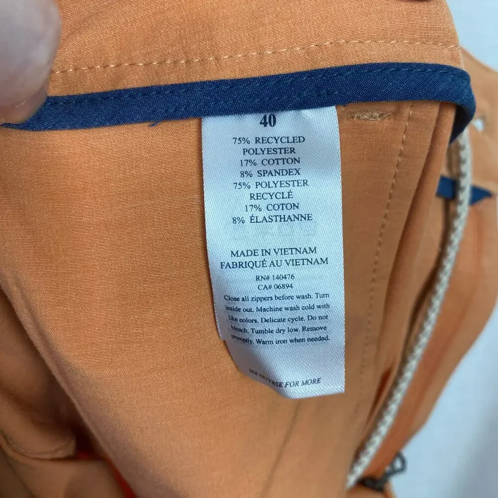 Faherty Antique Orange All Day Shorts Sz.40 NWT